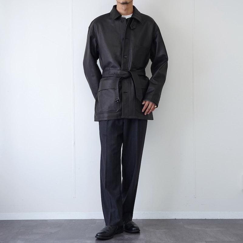 2025 A/W】【YLEVE イレーヴメンズ】SHEEP LEATHER COVERALL JK RED