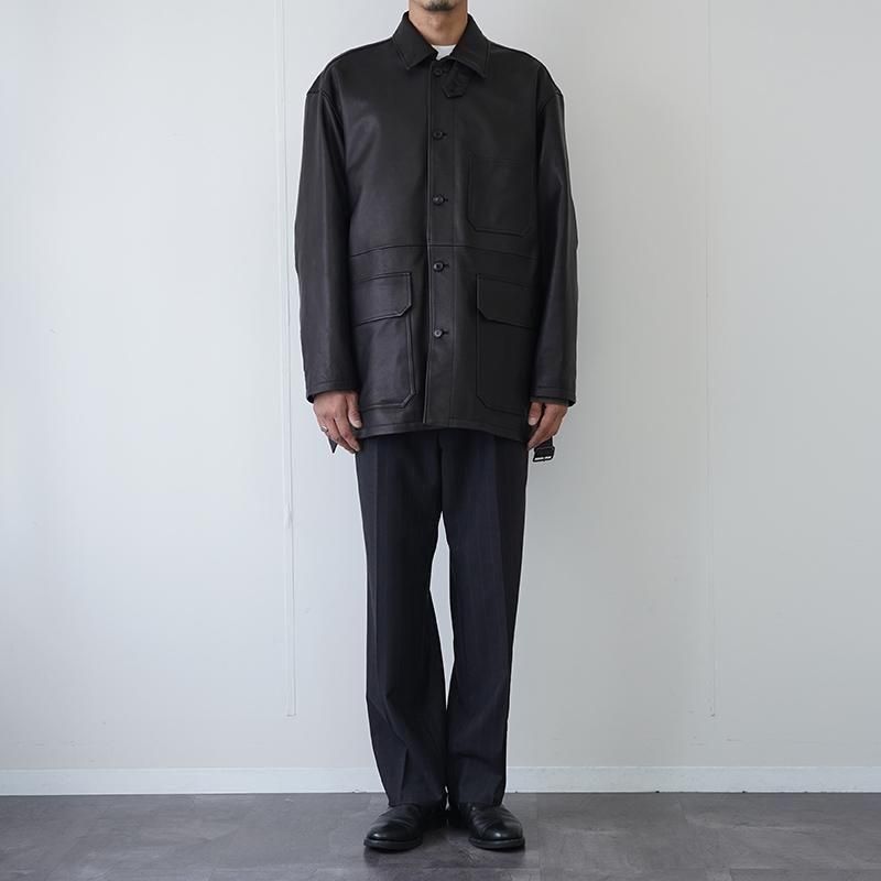 2025 A/W】【YLEVE イレーヴメンズ】SHEEP LEATHER COVERALL JK RED