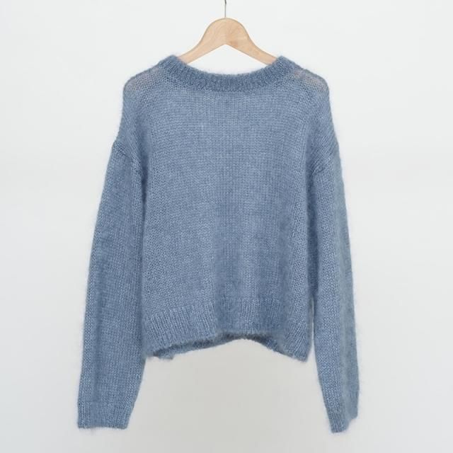 10/12()19:00䳫ϡۡ2025 A/WۡYLEVE 졼MOHAIR SILK KN P/O FOG BLUE