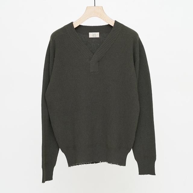 Nikki ESSENTIAL PIECES ˥å å󥷥ԡWool Harf Cardigan ST V-neck Khaki