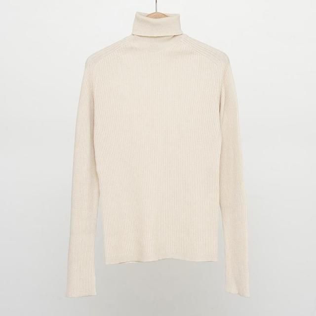 10/18()19:00䳫ϡۡ2025 A/WۡNikki ESSENTIAL PIECEScashmere silk rib turtleneck cream