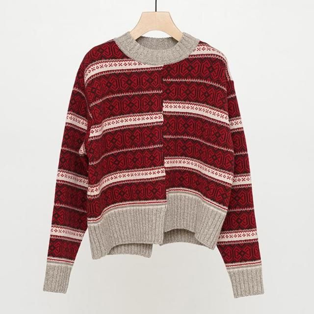 11/22()19:00䳫ϡۡ2025 A/WۡNikki ESSENTIAL PIECESnordic crewneck red mix