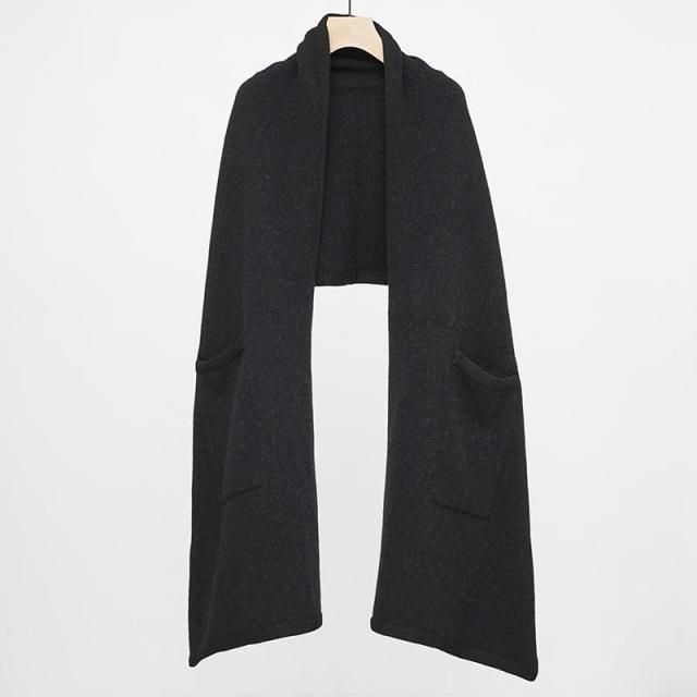 10/18()19:00䳫ϡۡ2025 A/WۡNikki ESSENTIAL PIECESFelting wool over stole CHARCOAL
