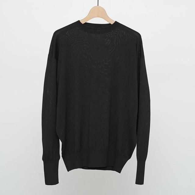 9/14()19:00䳫ϡۡ2025 A/WۡOlde H & Daughter / ɥɥɡSILK PLAIN STITCH CREW L/S BLACK