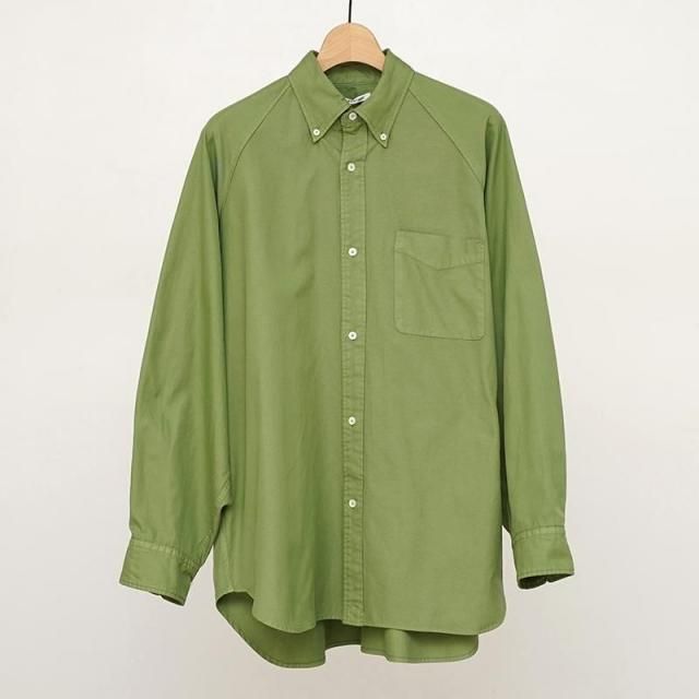 9/3()19:00䳫ϡۡ2025 A/WۡCURRENTAGE ơOXFORD BUTTON DOWN SHIRTS GREEN