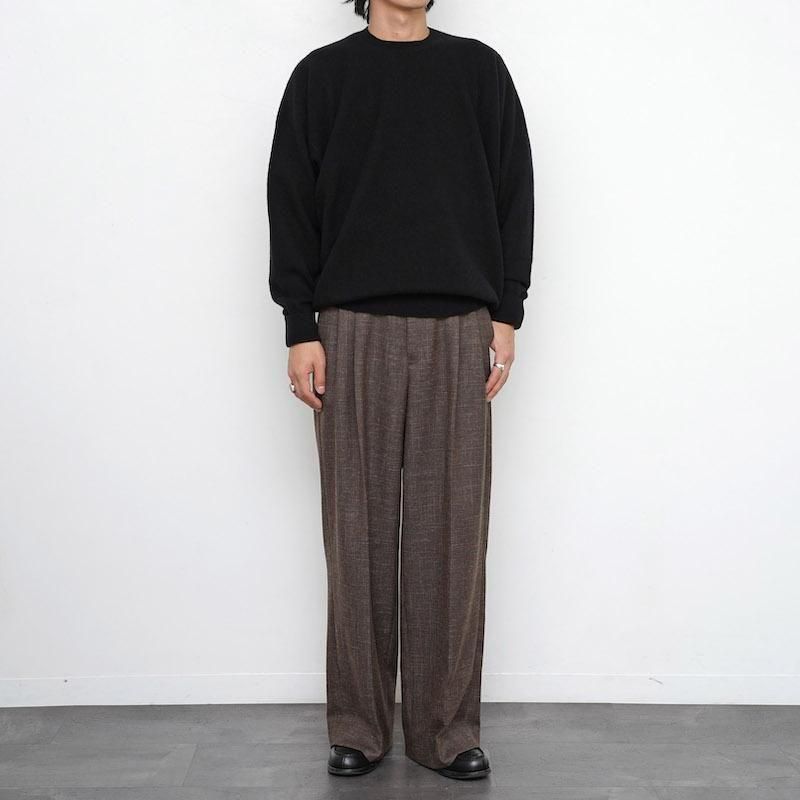 2025 A/WۡCURRENTAGE ơTWEED SLACKS BROWN