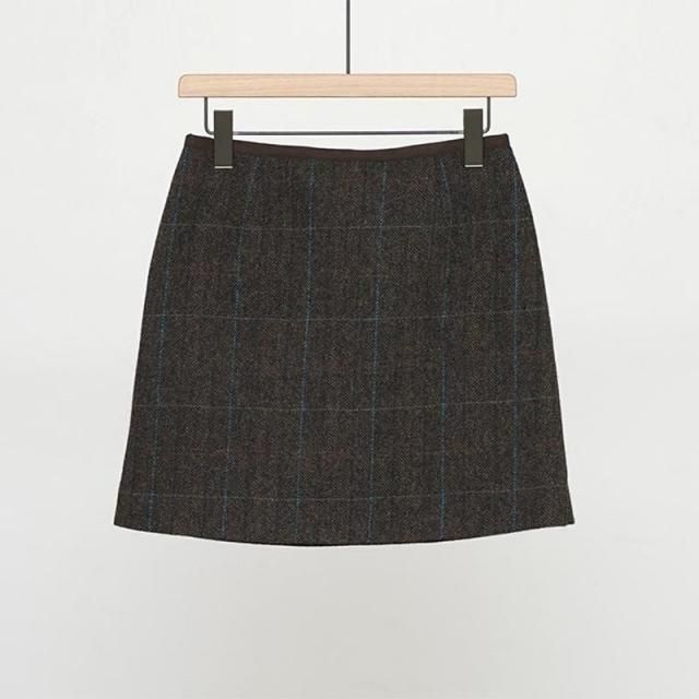 9/19()19:00䳫ϡۡ2025 A/WۡTHE SHINZONE /  󥾡WOOL MINI SKIRT BROWN