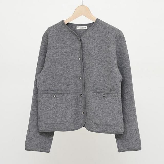 10/24()19:00䳫ϡۡ2025 A/WۡTHE SHINZONE /  󥾡WOOL KNIT JACKET GRAY