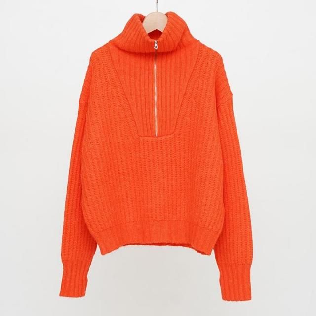 11/21()19:00䳫ϡۡ2025 A/WۡTHE SHINZONE /  󥾡DUFFY HALF ZIP KNIT ORANGE