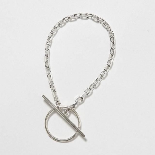 20/80 ȥƥƥSTERLING SILVER BIG T BAR AZUKI CHAIN BRACELET 3.5mm WIDTH SV