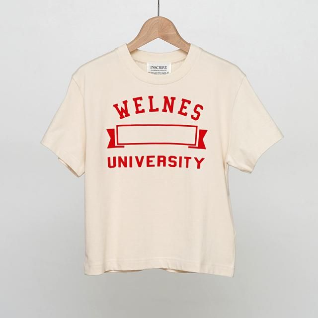 2025 A/WۡINSCRIRE 󥹥ꥢWellness University Tight Fit Tee IVORY