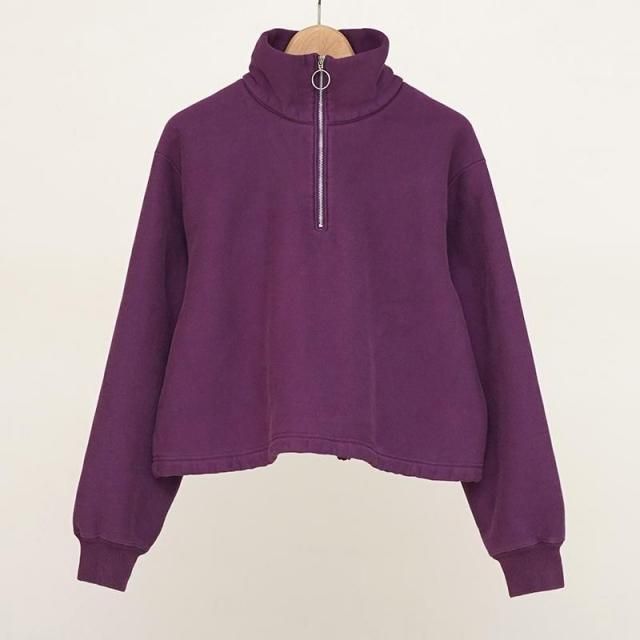 8/23()19:00䳫ϡۡ2025 A/WۡPHEENY / եˡAthletic fleece half zip P/O short PURPLE