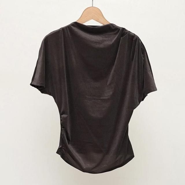 2025 A/WۡPHEENY / եˡsheer velour drape tee GRAY