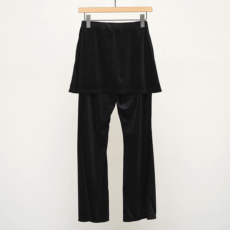 パンツ pheeny Sheer velour layered pants Sheer velour layered pants-シアーベロアレイヤードパンツ