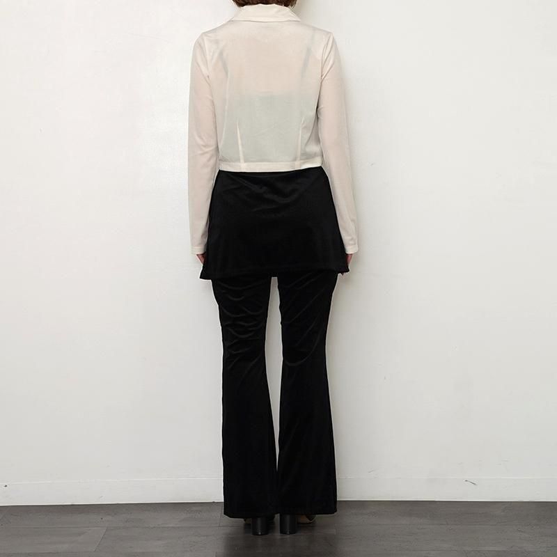 ★新品未使用PHEENY★Sheer velour layered pants PHEENY] フィーニー Sheer velour layered pants(BLACK)