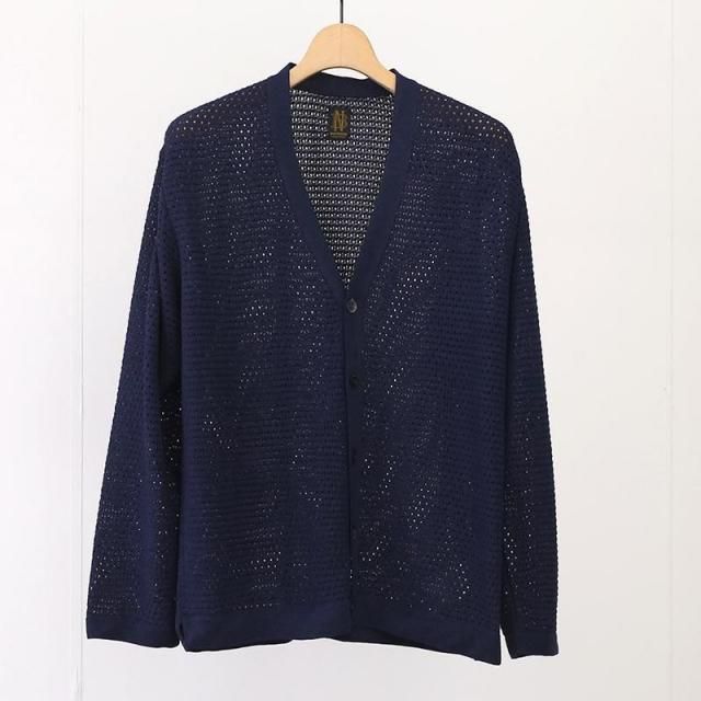 BATONERХȥʡ󥺡SUMMER KNIT VNECK CARDIGAN NAVY