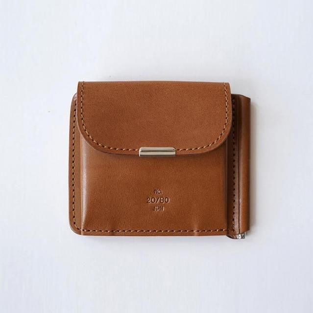 20/80 ȥƥƥKIP LEATHER CLIP WALLET MOCA