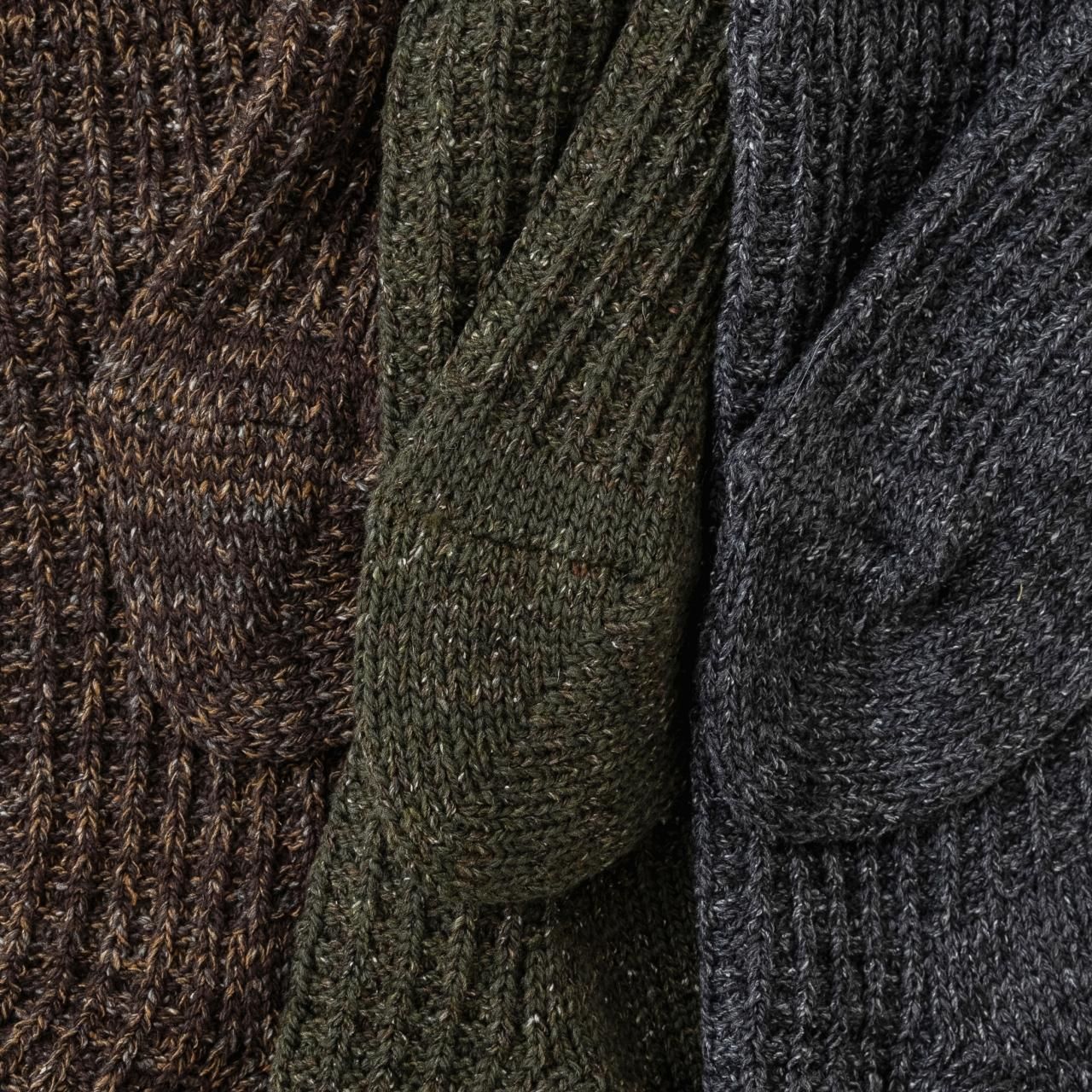 RE LOOP】WOOL SILKツイードワッフル | ウール・シルク混紡の