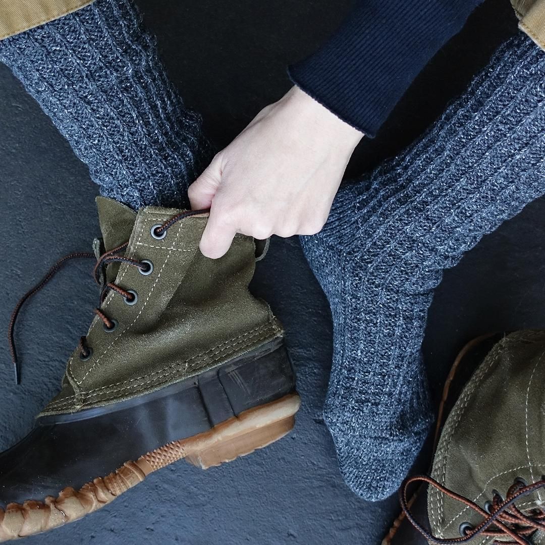 RE LOOP】WOOL SILKツイードワッフル | ウール・シルク混紡の