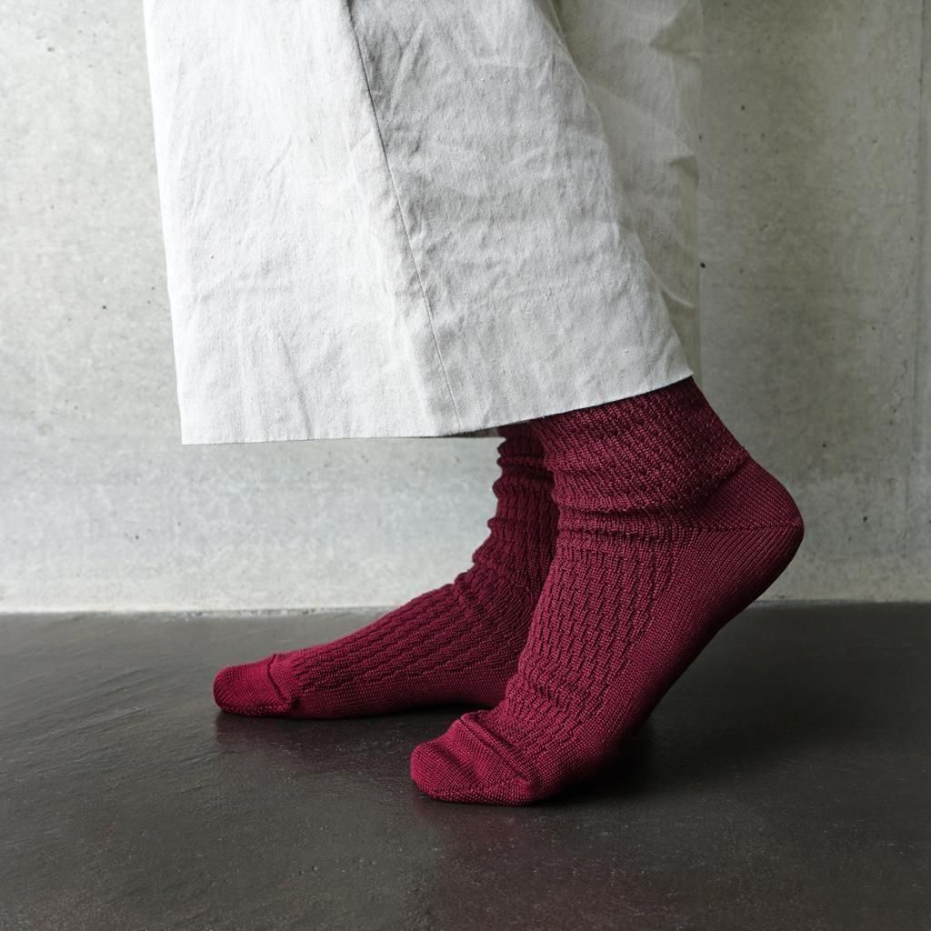 SOUKI SOCKS | Tone-トーン- 限定色ボルドー - 【奈良の靴下