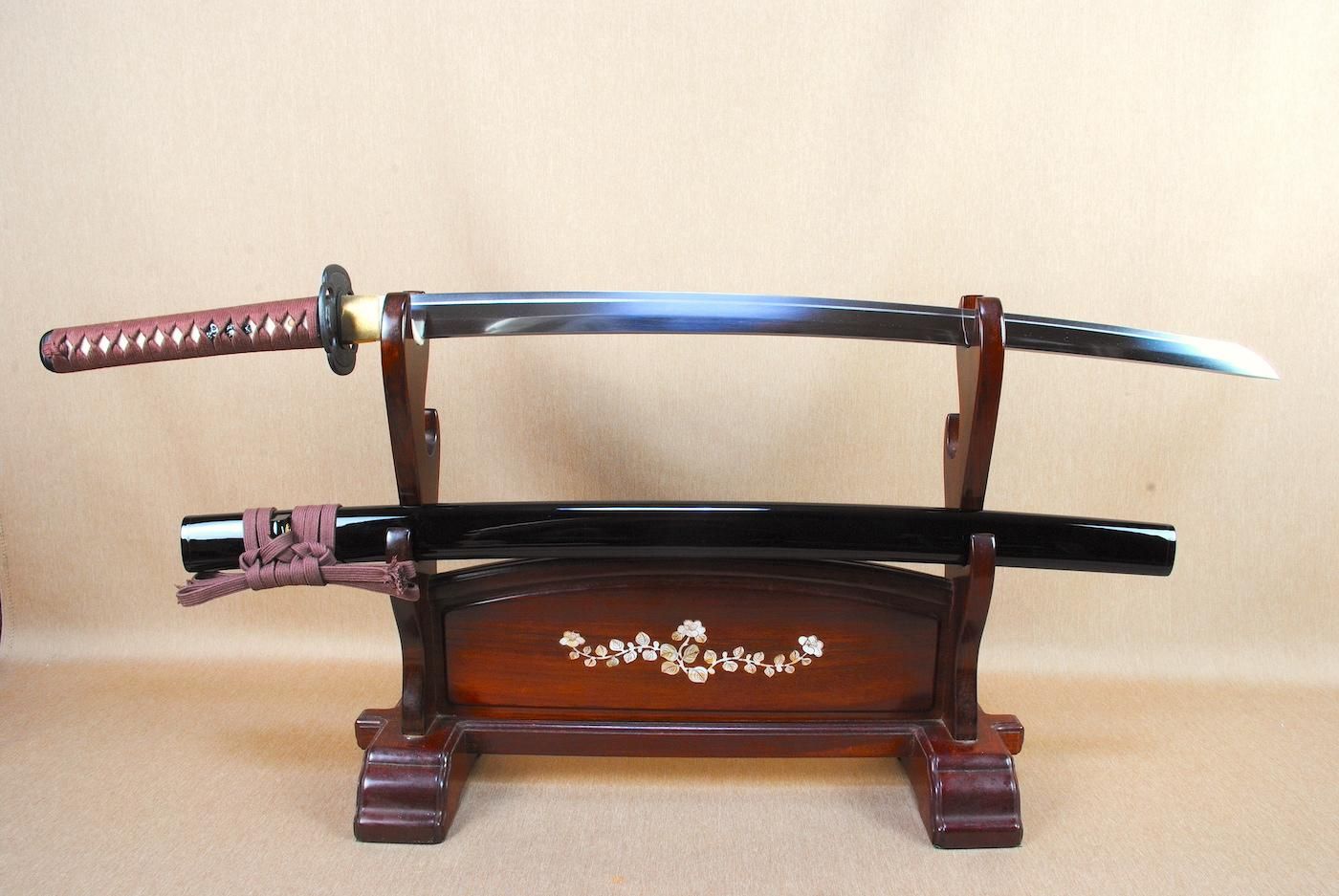 木刀 黒檀 模造刀 居合刀 2点セット 太刀 小太刀 脇差