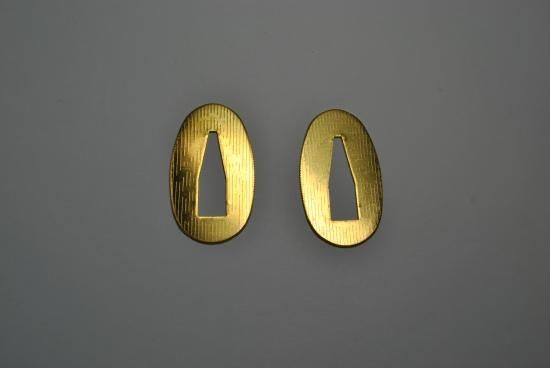 切羽 真鍮製 (金色) 大サイズ2枚セット