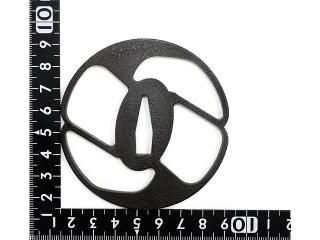 玄関先迄納品 鍔 魚子図 T-049-4IR4 くい込ん 武具