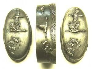 縁頭鐺3点セット 雲図(40mm) nky-41 武具