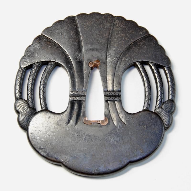 時代鍔　縦71mm横71mm厚さ5mm 時代鍔縦71mm横71mm厚さ5mm