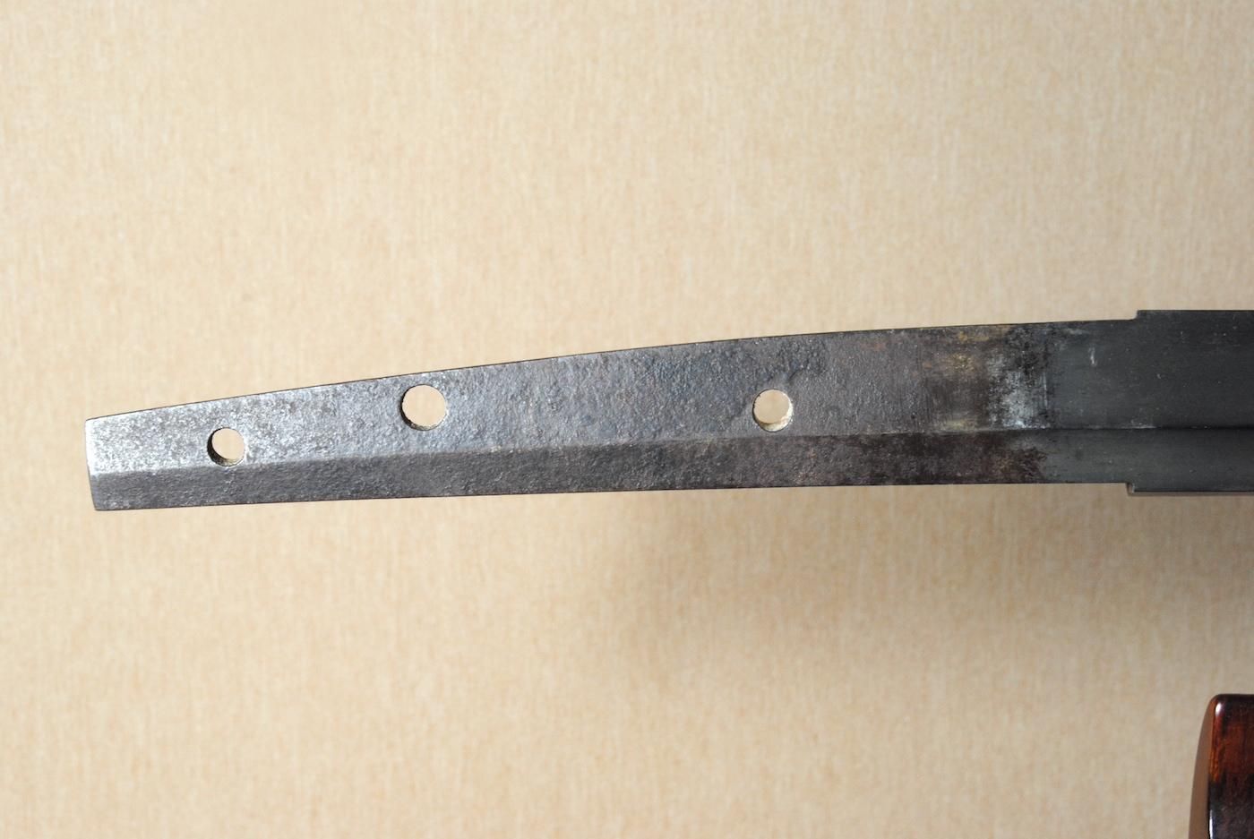 特価❗衝立(貴重・珍しい)  一枚板 重ね厚い豪刀】「大磨上無銘 若州冬廣」72.4㎝ 、鑑賞に・居合・試斬刀