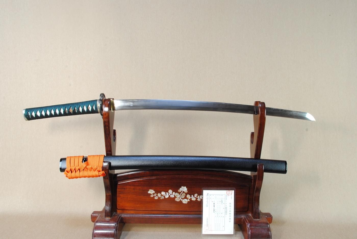 刀の鞘　寸法　大　730cm   小　590cm 居合刀大小 SZY｜製作事例｜肥後虎-HIGOTORA