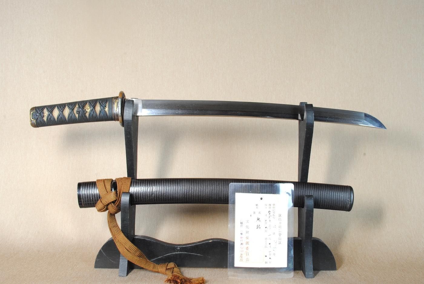 時代の拵えと、斬れ味抜群の刀身】「無銘」36.7cm 、鑑賞に・居合の前