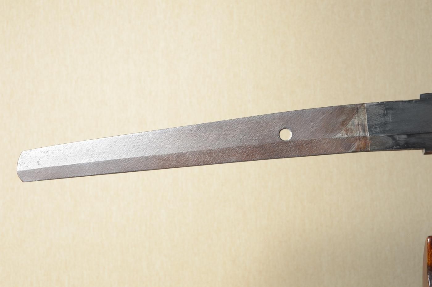 ◆未使用 昭和初期 桐箱付◆刃金製 福井刀 別誂正鋼良床向御剃刀 全長146ｍｍ ◇未使用 昭和初期 桐箱付◇刃金製 福井刀 別誂