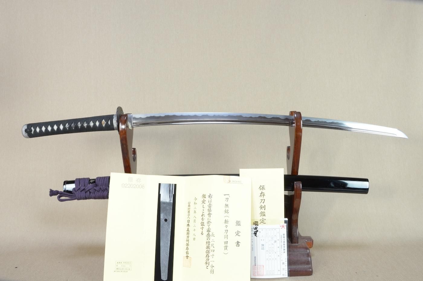 保存刀剣・新々刀同田貫、長寸・樋鳴り良し】「無銘」 72.9cm 保存刀剣・新々刀同田貫、長寸・樋鳴り良し】「無銘」 72.9cm