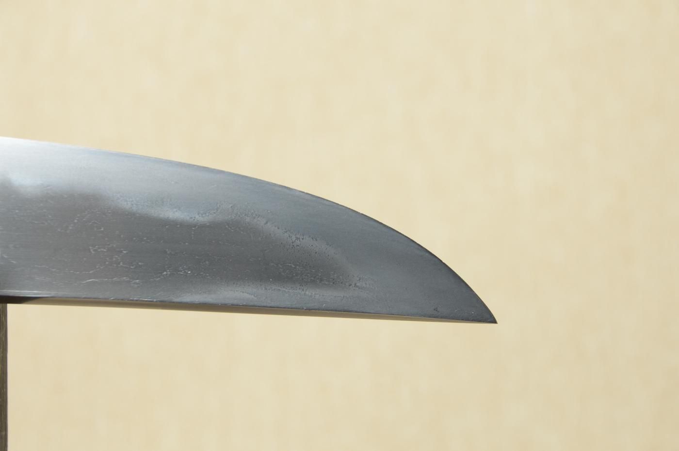 残欠 手直し工芸品、在銘(兼清)合法サイズです。刃面は光沢が有り鎬造りです。 剣 銘 義昭作 平成元年八月日