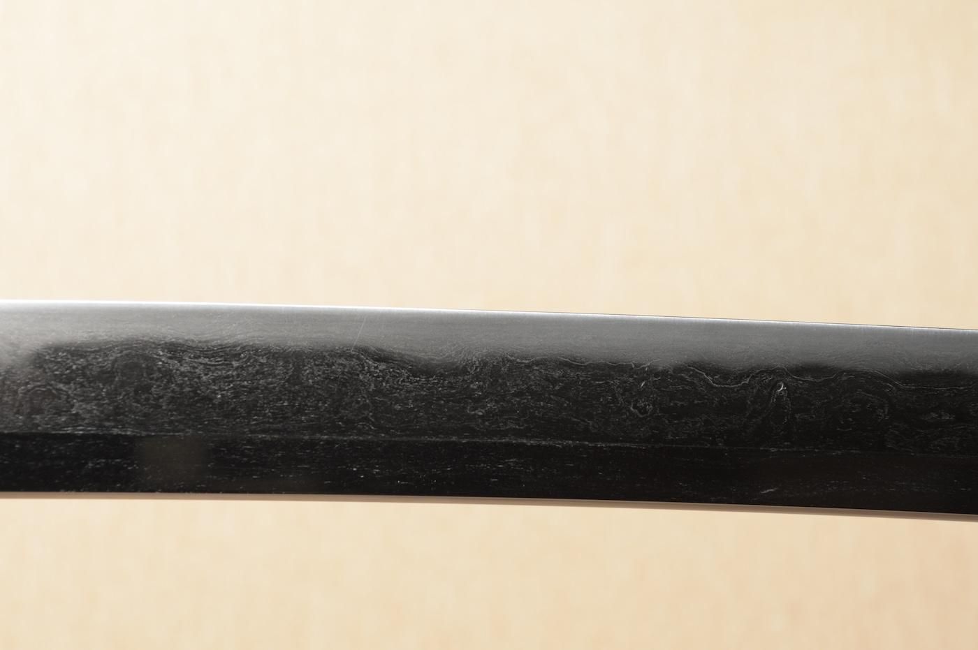 祐成　黒檀　切れ味抜群 堺孝行《黒影》V金10号 鎚目 黒フッ素加工 和牛刀【ウェンジ水牛八角柄