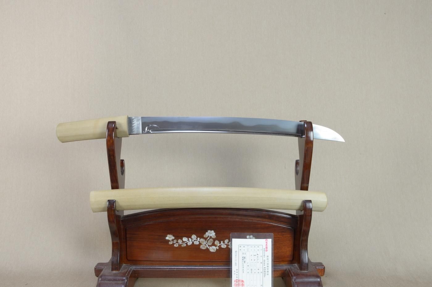 研ぎ上がり・斬れ味保証 大迫力の平造りの脇指】「基重」46.8cm 、鑑賞