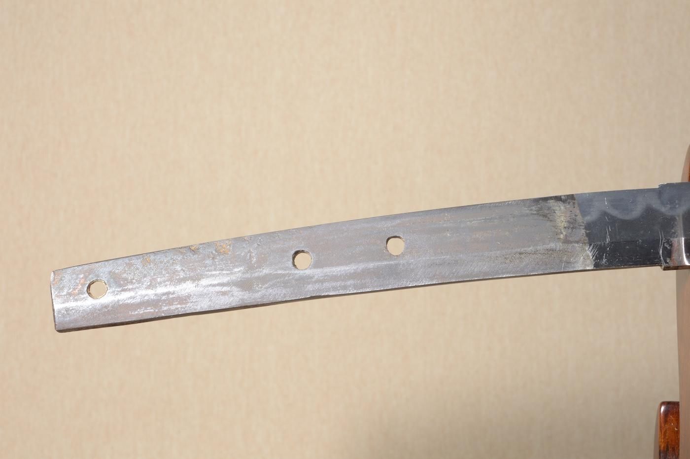 最終価格！　　刃無し　無銘　残欠 華やかな乱刃の古刀】「大摺り上げ無銘」73.8cm 、鑑賞に・居合・試斬