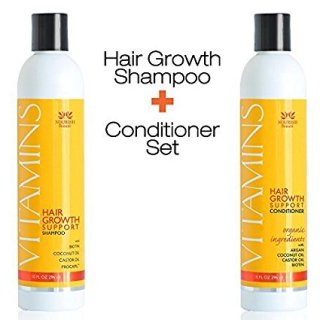 Vitamins Biotin Shampoo & Vitamins Hair Growth Conditioner オーガニック 育毛シャンプー & コンディショナー