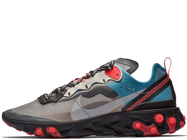 NIKE REACT ELEMENT 87 BLUE CHILL/SOLAR REDナイキ リアクト エレメント ブルーチル ソーラーレッド -  PASSOVER TOKYO