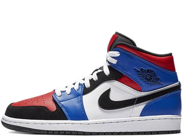 air jordan 1 mid white black hyper royal