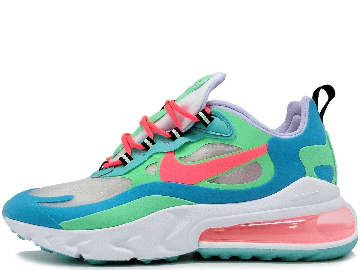レディースサイズ Nike Wmns Air Max 270 React Electro Green Flash Crimsonナイキ ウィメンズ エアマックス リアクト Passover Tokyo