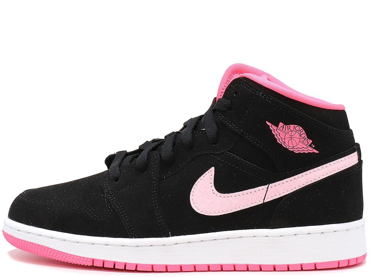 Ladies Shoes Nike Air Jordan 1 Mid Gs Black Digital Pinkナイキ エアジョーダン1 ミッド ブラック デジタルピンク Passover Tokyo