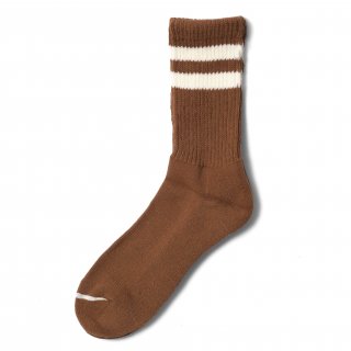 COMFY SOCKS LINE LOW CREW COYOTE/CREAM MADE IN JAPAN