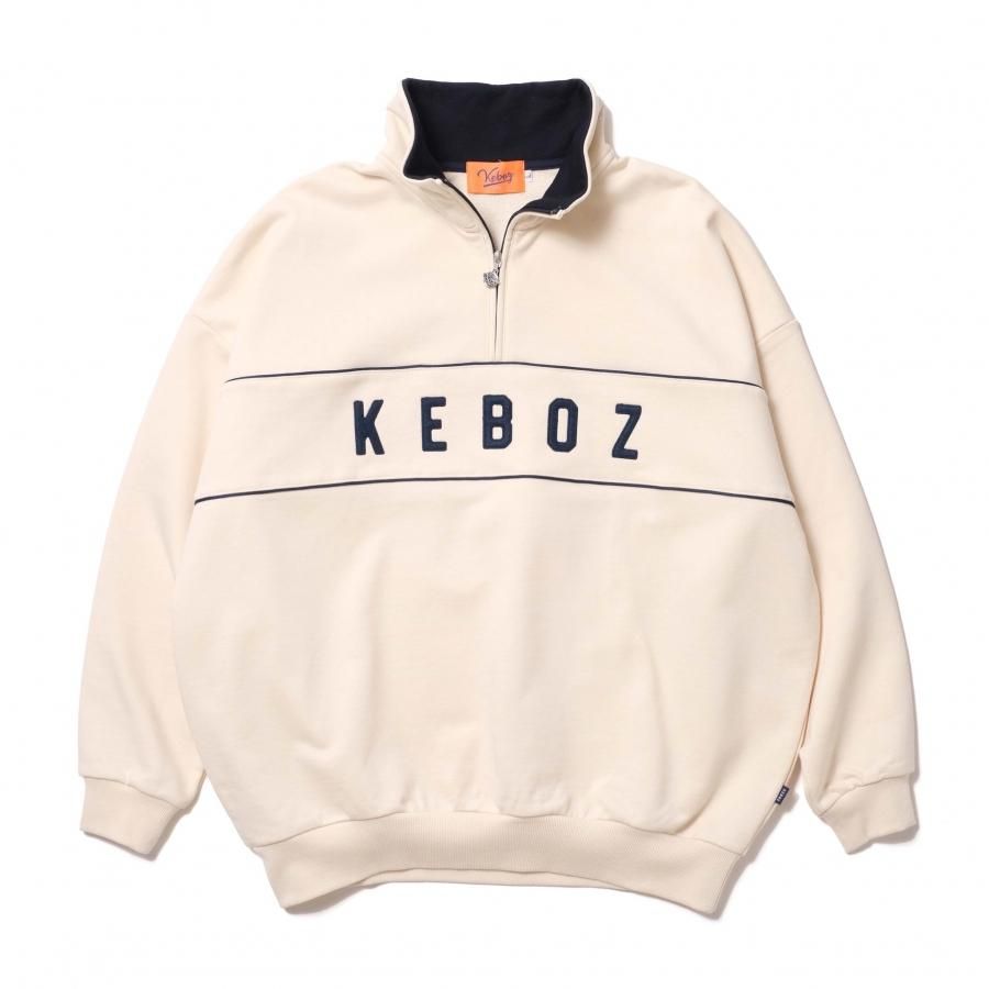 KEBOZ センターロゴ ハーフジップ スウェット HALF ZIP SWEAT