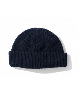 USEFUL THINGS WAFFLE KNIT LOW BEANIE NAVY