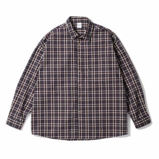KEBOZ CHECK BIG SHIRTS NAVY/RED