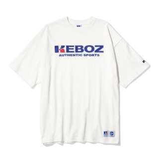 KEBOZ x RUSSEL ATHLETIC SATIN LOGO S/S TEE OFF WHITE