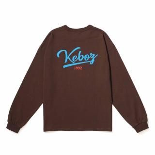 KEBOZ ICON LOGO L/S TEE BROWN