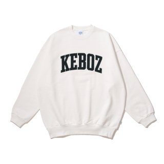 KEBOZ CORDUROY UC SWEAT CREWNECK WHITE